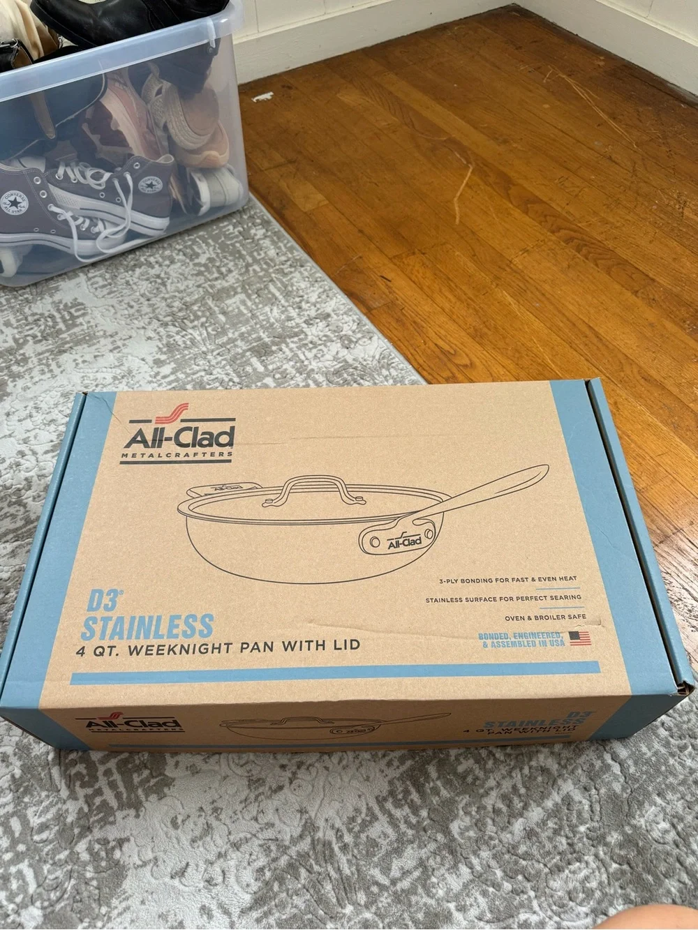 All-Clad D3 Stainless 4 Qt. Weeknight Pan with Lid BNIB